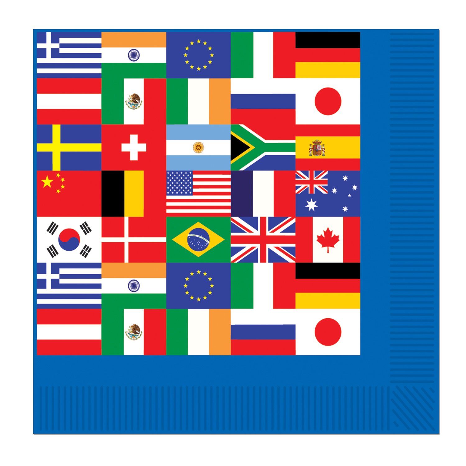 Beistle International Flag Luncheon Napkins