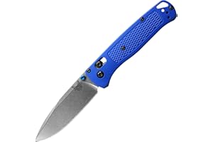 Benchmade - Bugout Outdoor EDC Folding Knife, Slim, Lightweight, Plain Edge, Drop-Point Blade, CPM-S30V Stainless Steel (58-60HRC), Grivory Handle (535)