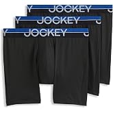 Jockey Men's Underwear Infinite Cool Microfiber Stretch 6" Boxer Brief - 3 Pack