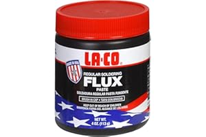 LA-CO 22194 -Water Soluble, All Weather Copper Flux Paste for Soldering, Brush in Cap, Developed for Plumbing, 4 oz, Made in USA