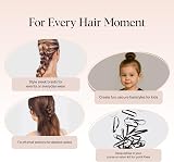 Kitsch Pro No Snag Mini Gummy Elastic Hair Bands 100 Count Black view 6