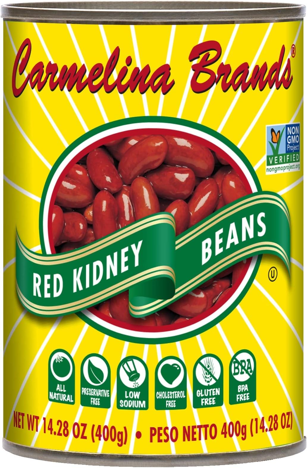Carmelina Brands Red Kidney Beans, 14.28 ounce (Pack of 12)