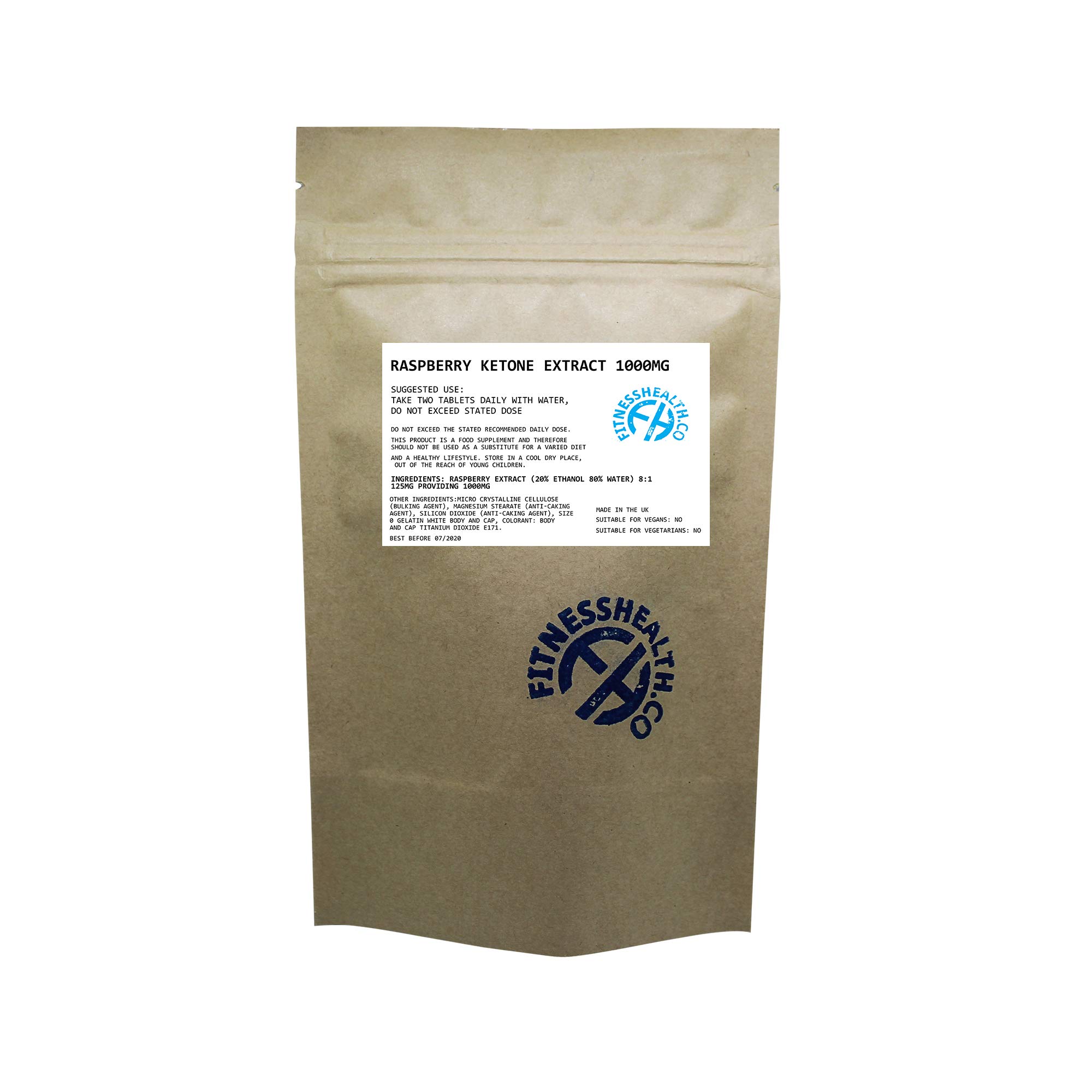 Raspberry Ketone Pure Fat Burner 60 Capsules 1000MG Strong Weight Loss