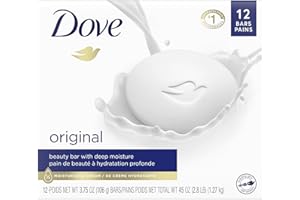 Dove Beauty Bar Gentle Skin Cleanser Moisturizing for Gentle Soft Skin Care Original Made With 1/4 Moisturizing Cream, 106g, 