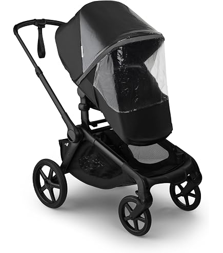Bugaboo High Performance Rain Cover – 180° Zipper Access, Transparent Window, Reflective Strip, PVC-Free Weather Shield for Bassinet & Seat, Fits Cameleon 3, Fox, Lynx & Kangaroo : Baby