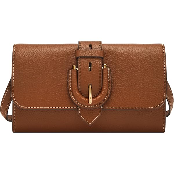 Fossil Women's Zoey Leather Small Crossbody Purse Handbag, Black