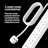 Belkin 4-Outlet Surge Protector with USB-C PD and USB-A Ports, 2M Cord view 6