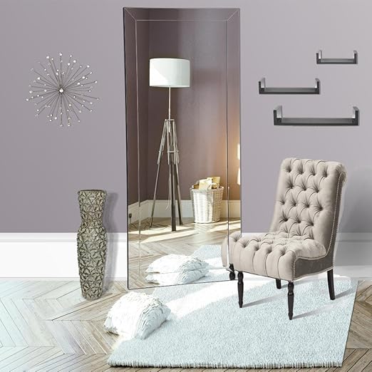 Amazon Com Naomi Home Mirrored Bevel Mirror Full Length Home