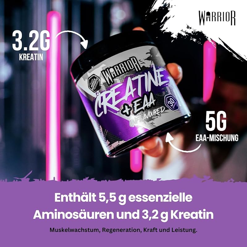 Kreatin Monohydrat + EAA Pulver 270 g (Geschmacksneutral) – 30 Portionen – muskelaturaufbau & Regeneration – Essentielle Aminosäuren & Creatin für Pre- & Post-Workout Hohe Qualität