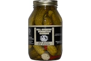 Bluebonnet Creek Farms Texas Hill Country Hot Garlic Dill Pickles 32 oz