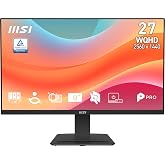 msi PRO MP273Q E7 27-inch IPS 2560 x 1440 (QHD) Computer Monitor, 75Hz,Adaptive-Sync, HDMI, DP Port, VESA Mountable, Tilt, Speaker, 1ms, Black