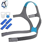 YBWM F20 Replacement Headgear Compatible with AirFit/AirTouch F20 Full Face Mask,Airfit f20 Headgear with Clips, Ultra-Soft,Optimal Fit,Durability Replacement Mask Headgear Strap,Medium