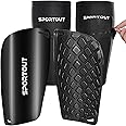 Sportout Soccer Shin Guards - Shin Guards Soccer Kids Youth Adult Protective Shin Pads with Sleeves and Insert Pocket for Boys Girls for Age 4-6, 6-8, 8-10,10-12,12-14,14-Adult