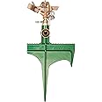Rain Bird 25PJLSP Hose-End Brass Impact Sprinkler on Large Spike, Adjustable 20° - 360° Pattern, 20' - 41' Spray Distance , Green