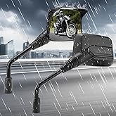 SHEJISI Motorcycle Mirrors 10mm,Suitable for Rain and Snow ATV Mirrors (2 Pack),Fits 7/8"Handlebar Scooter、Moped、Dirt Bike,Compatible with Polaris Sportsman,Can Am Outlander,Honda Grom,Kawasaki Vulcan