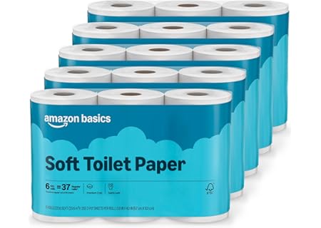 Amazon Basics FSC-Certified 2-Ply Septic-Safe Toilet Paper, Soft, 350 Sheet...
