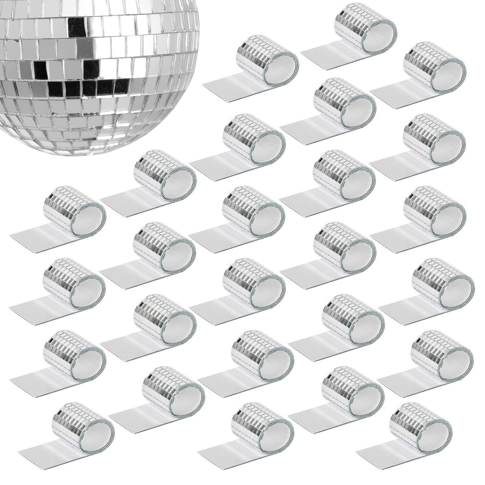 Photo 1 of 12272 PCS Mirror Mosaic Tiles Small Square Disco Ball Tiles Self Adhesive Mirror Tiles Sticker for DIY Crafts Decoration, Disco Ball Mirror Tiles for Party