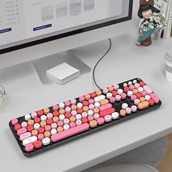 MOFII Computer Keyboards Wired, Plug Play USB Full