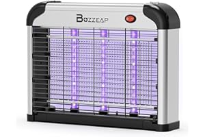LED Bug Zapper Indoor，Fly Zapper has Low Power Consumption,4200 V Strong Mosquito Zapper, 3 Bulbs，Insect Killer Does Not Need