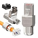 VCELINK CAT7 RJ45 Toolless Connector 2 Pack, Zinc