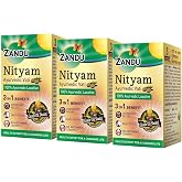 Zandu Ayurvedic Nityam Tablets | Made with 7 Ayurvedic Ingredients | Herbal Supplement for Bowel Movement | Helps in Body Detoxification &amp; Nutrient Absorption | 30 Tabs (Pack of 3)