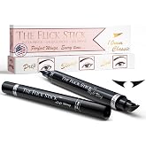 The Flick Stick Winged Eyeliner Stamp For Quick and Easy Cat Eye Makeup, SmudgeProof &amp; Waterpoof Eye Liner Cat Eye Stencil Makeup Tool, Wingliner, Liquid Eyeliner Pens (10mm Classic, Midnight Black)