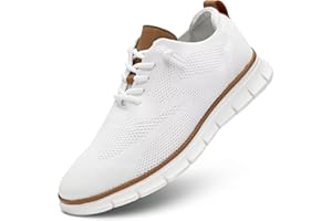 KVOVZO Men's Casual Dress Shoes Fashion Walking Sneakers Mesh Business Oxfords Work Lightweight Soft Sole