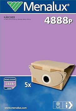 Menalux 4888 P, 5 Staubbeutel für Kärcher