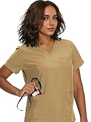 floralhue Scrubs for Women, V-Neck Scrubs Top