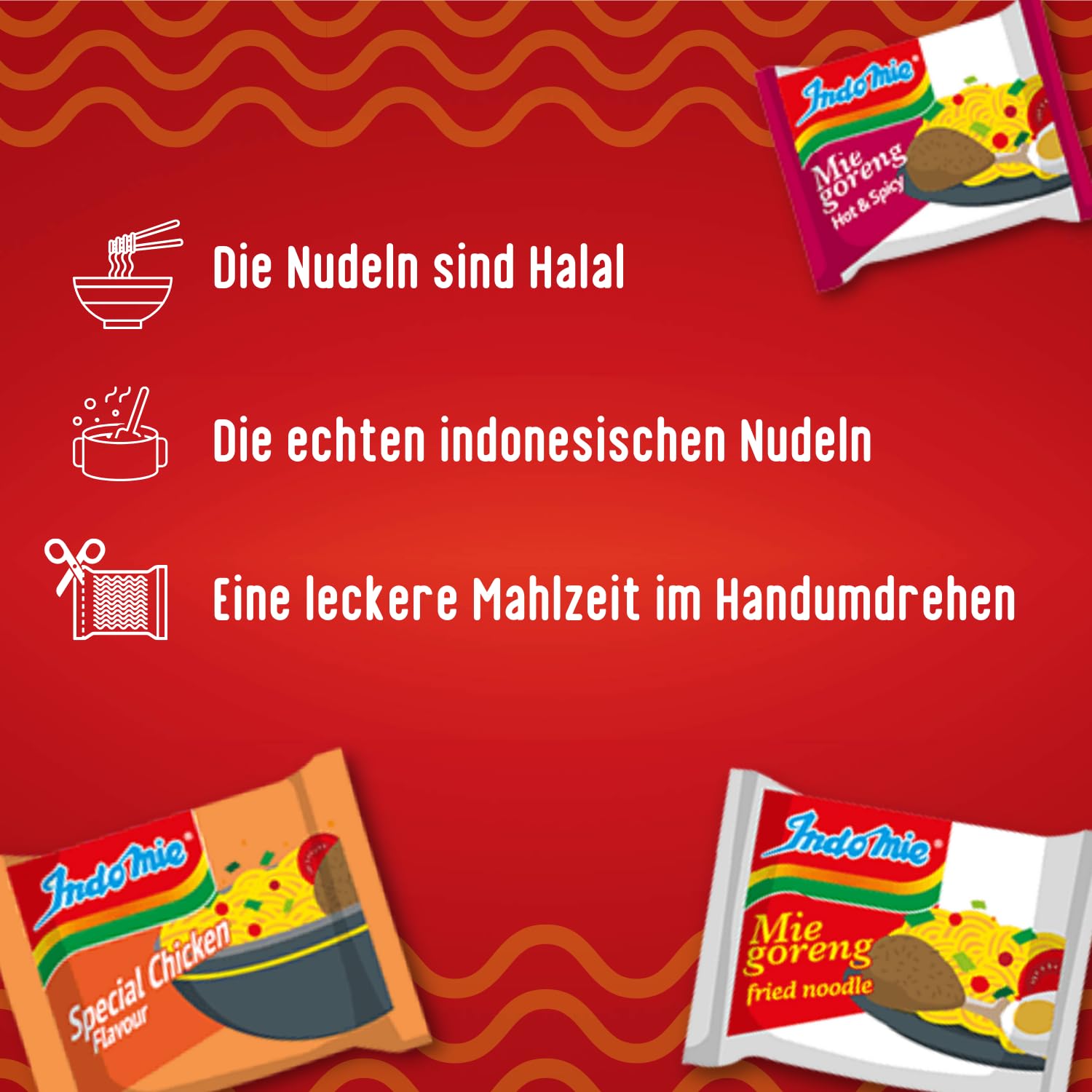 INDOMIE - Instant Nudeln Hühn Spezial 5-Pack - (1 X 5 X 75 GR) 3