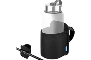 Xxerciz Treadmill Cup Holder Water Bottle Holder with Two Adjustable Straps, Armrest Organizer Universal Crossbar Drink Holder for Stroller, Bike, Wheelchair, Golf Cart, Walker, Scooter