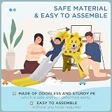 AIYAPLAY Toddler Slide 3-in-1 Climber Basketball Hoop Lion Yellow 18-36 Months view 6
