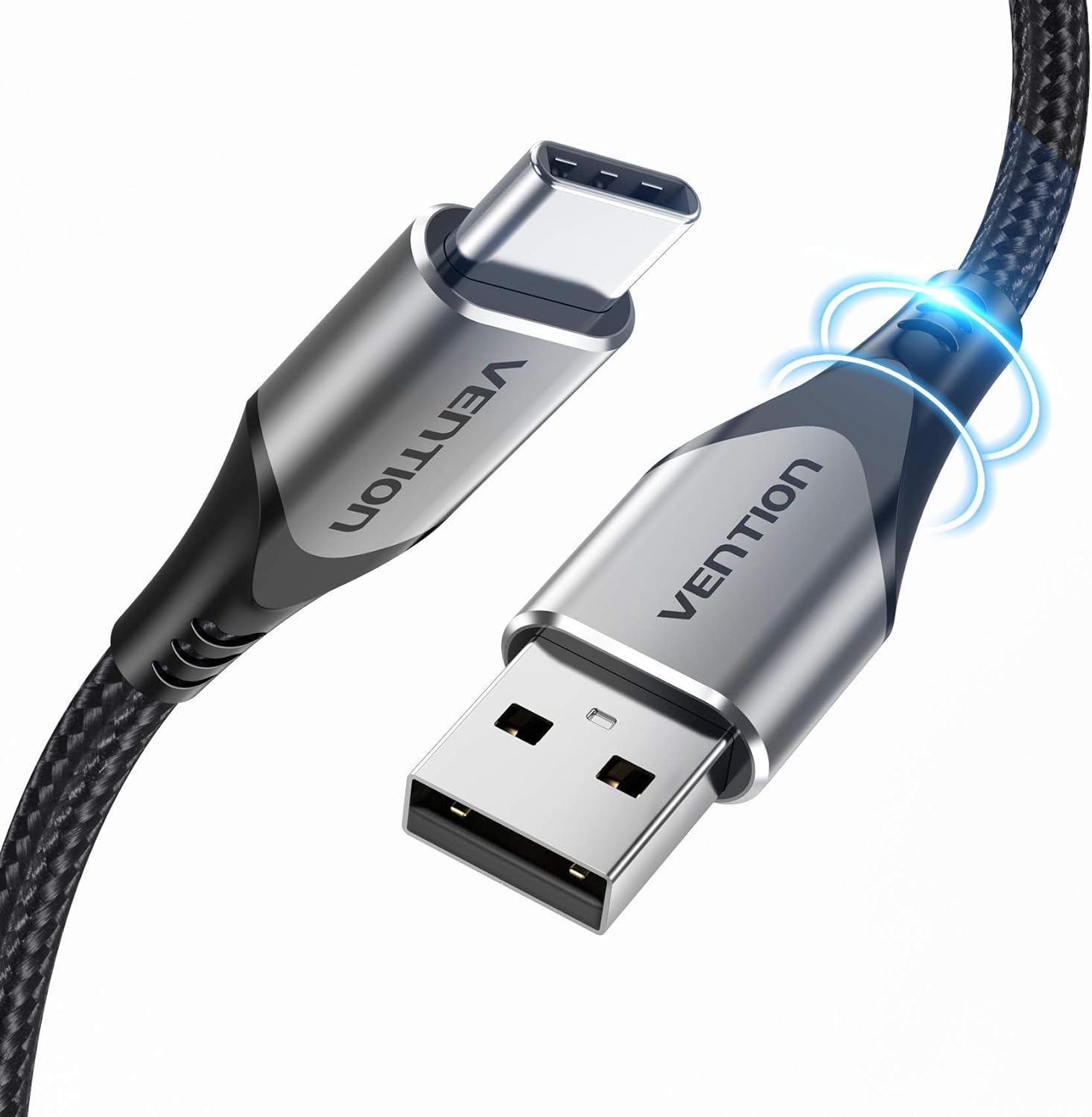 VENTION Long USB C Charger Cable 3M 60W, Nylon Braided USB C Fast Charging Cable Compatible with PS5 Controller