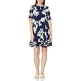 Jessica Howard Womens Plus Style Fit and Flare Elbow Sleeve Knit