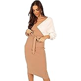 Petal & Pup Women's Nate Dress-Beige/White