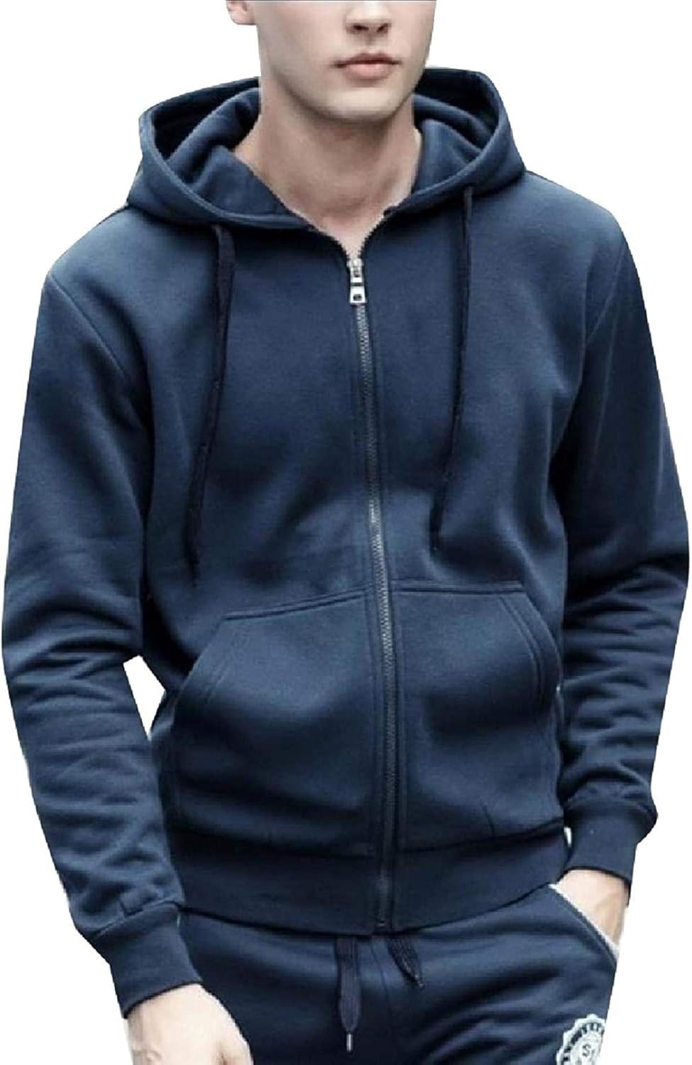 Men's Baggy Sports Classic Zip Up RegularFit Hood Jacket Sweatshirts