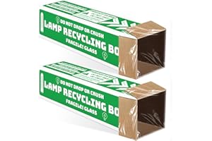 Gilprop 2 Pcs Recycling Box for Straight Lamps 4 Foot Standard Lamp Recycling Box That Holds 61 x T12 Tube Lights or 132 x T8