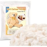ZXIIXZ 200g/0.44lb Cotton Filling, Stuffing for Stuffed Animals | (7oz-4.4 lb) Soft Premium Fiber Fill Natural Cotton Batting for Pillow Stuffing, Cushions, DIY Stuffing Home Crafts