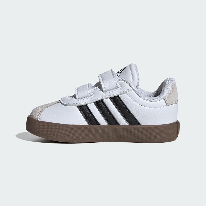 Mixte Enfant VL Court 3.0 Shoes, Cloud White/Core Black/Grey One, 35 EU