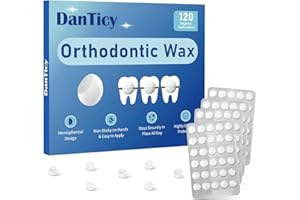 DanTicy Orthodontic Wax for Braces, Dental Wax, Pre-Cut Bowl Shape Dental Strips, No Kneading Required, Individually Wrapped,