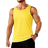 TACVASEN Men's Tank Top Cotton Moisture Wicking Muscle Shirt Summer Sleeveless Shirts Gym Workout Tank