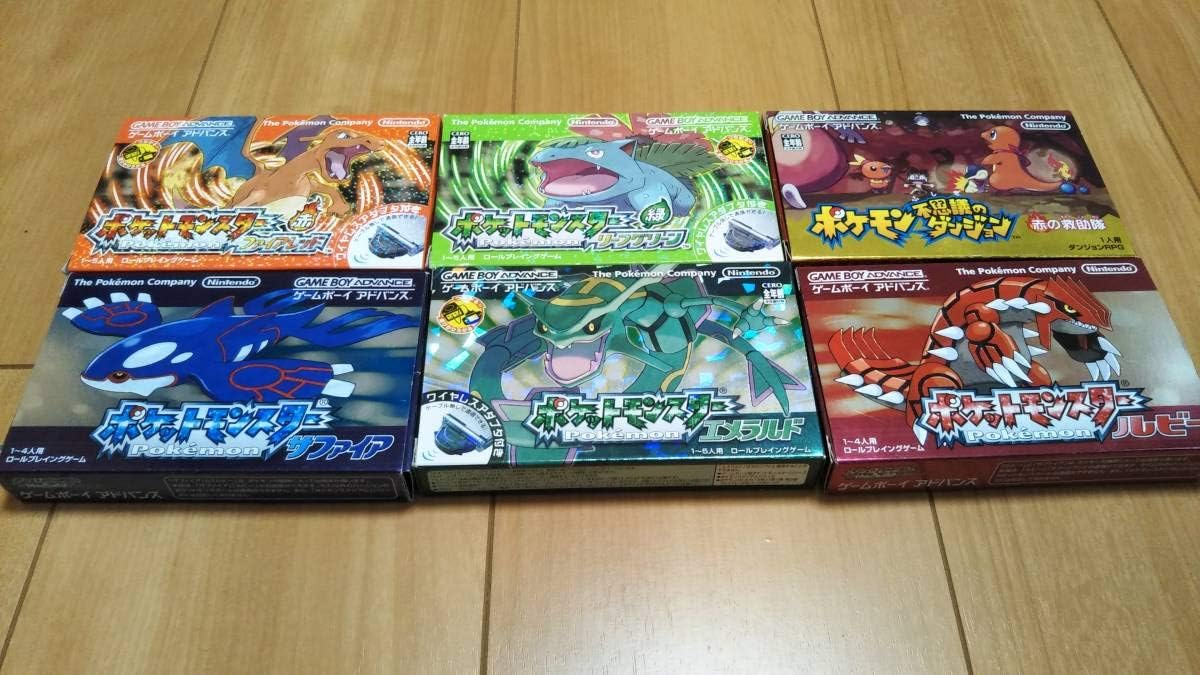 Amazon ゲームボーイアドバンス ポケットモンスター エメラルド サファイア ルビー リーフグリーン ファイアレッド 赤の救助隊 セット おもちゃ ホビー