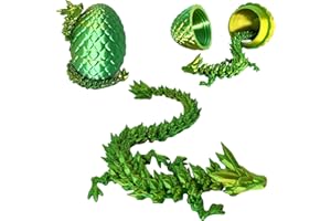 YANZHE Dragon Egg ,Dragon Egg Fidget Surprise Toy with 3D Printed Dragon, Dragon Eggs with Dragon Inside Fidget Toy, 12" Dragon and Dragon Egg Toy Gifts for Autism and ADHD. (Laser Yellow Green)