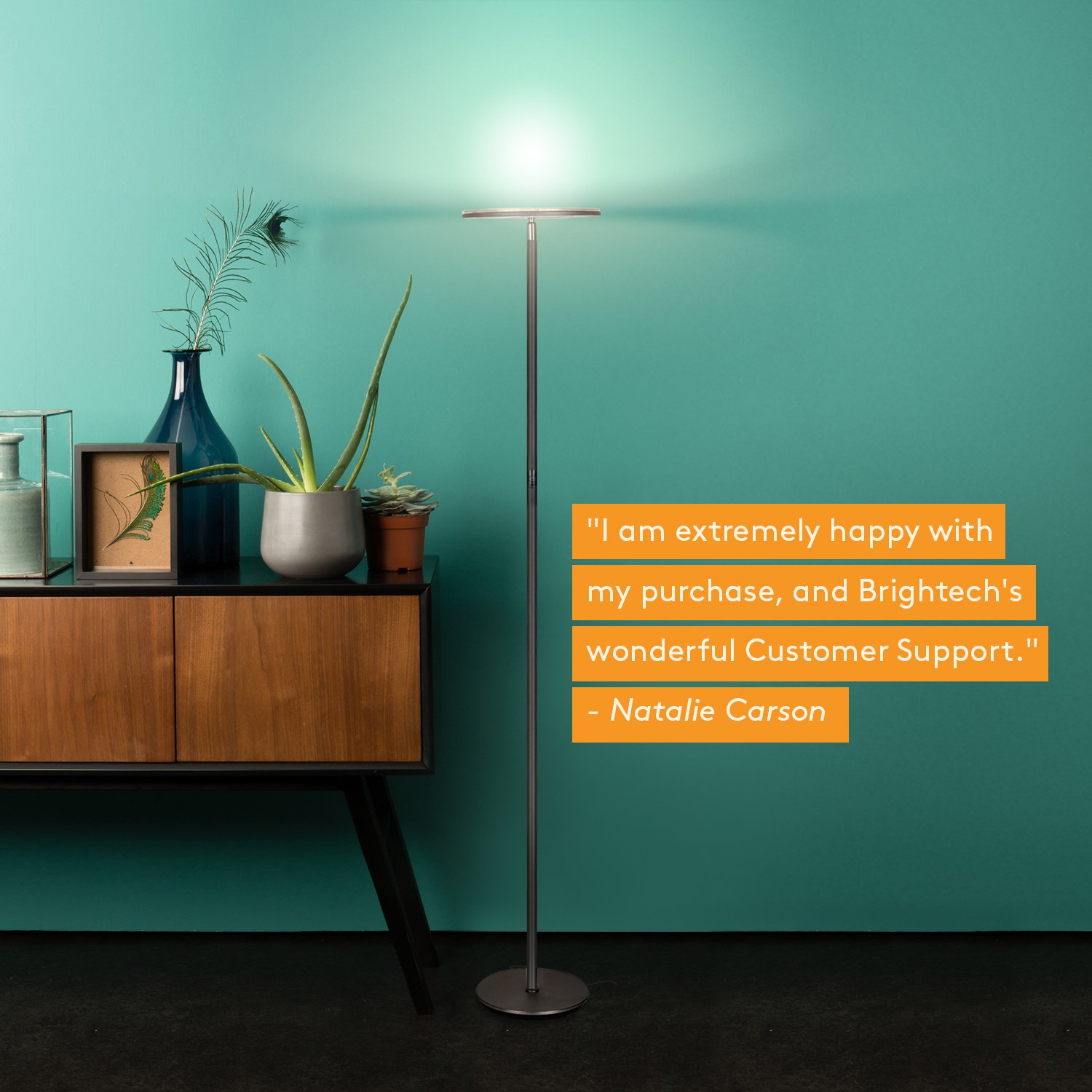 Brightech Sky LED Torchiere Floor Lamp – Energy Saving, Dimmable ...