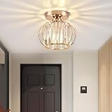 ZYDTRIP Crystals Ceiling Light Fixtures Chandelier Gold 2 Pack Semi Flush Mount view 8