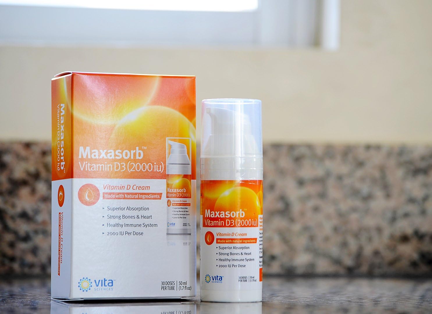 Vitamin D Cream Safe for Psoriasis Sufferers - Premium Vitamin D Skin, Body, Face Cream for Itchy, Scaly or Dry Skin. Maxasorb Vitamin D3 2000 IU: Health & Personal Care