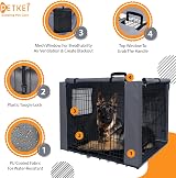 PETKEI Dog Crate Cover Small 24in Waterproof 600D Oxford Dual Door view 3