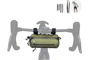 Lumiere & Co. Bike Handlebar Bag, Bike Bag, Bicycle Handlebar Bag, Bike Front Bag, Mountain Bike Storage, Bicycle Accessories, Handlebar Bags, small bike bag, Road Bike Bag (Green, Small)