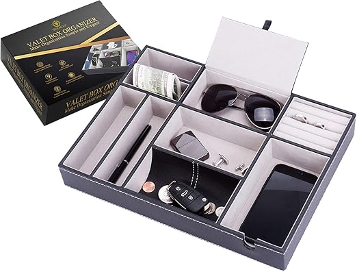 Amazon Com Vinealley Valet Tray With Ring Storage For Men And