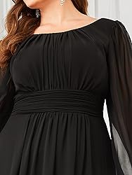 Ever-Pretty Women's Round Neck Long Lantern Sleeves